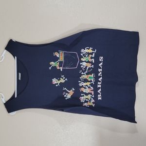 vintage Bahamas We be Jammin beach party black tank top size Large rasta